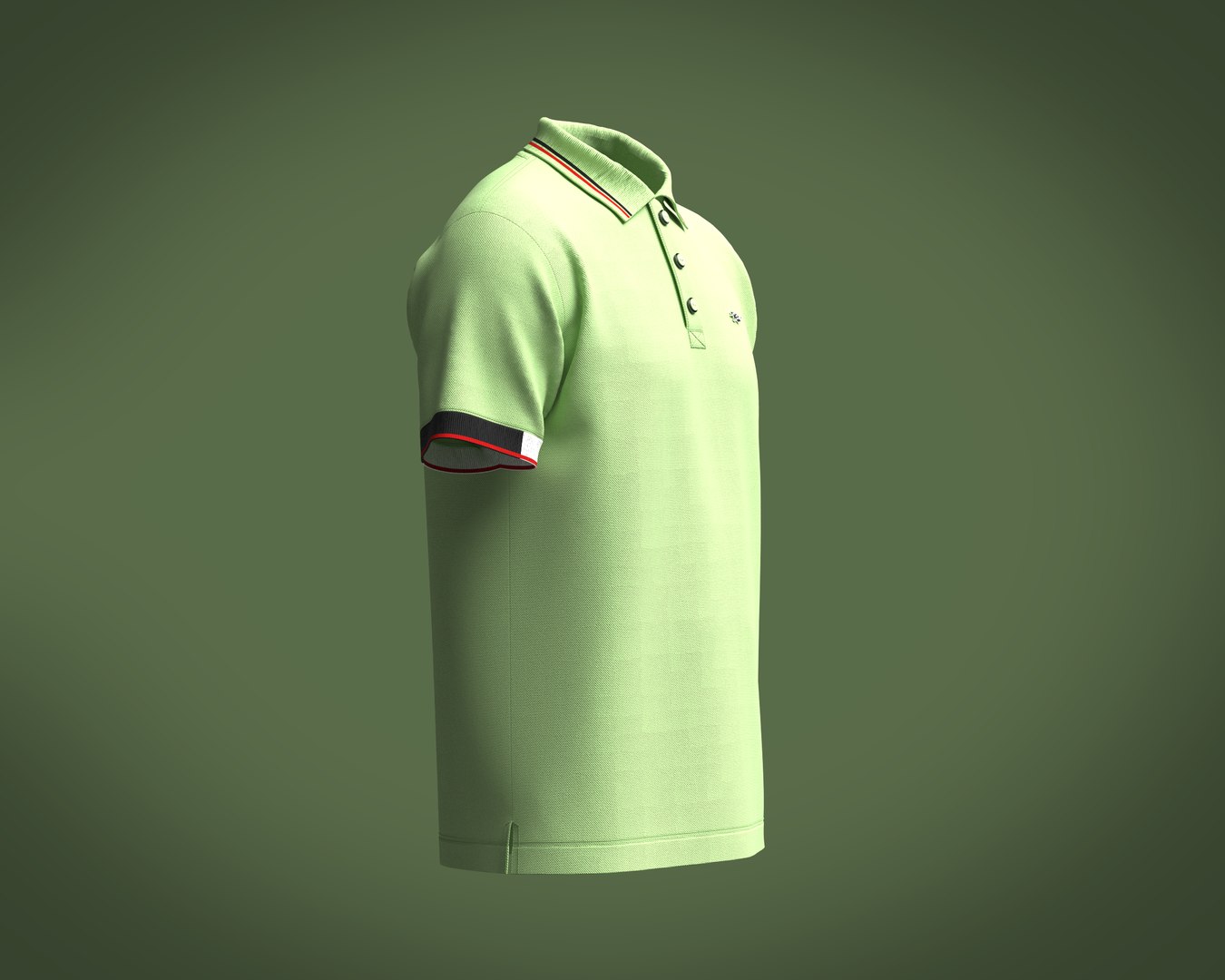 Mens Polo Shirt-Green 3D Model - TurboSquid 1955054