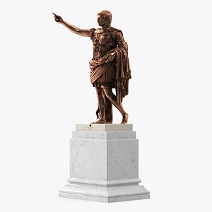 Augustus of Primaporta Roman Replica Statue Bronze 3D model