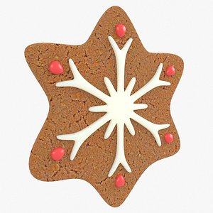 3D gingerbread star christmas cookie