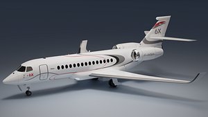 Dassault Falcon 6X Business Jet 3D Model