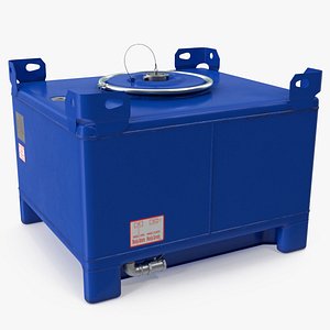 Stainless Steel IBC Tote Tank 120gal Blue