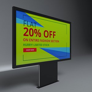 designed advertising billboard 3D model