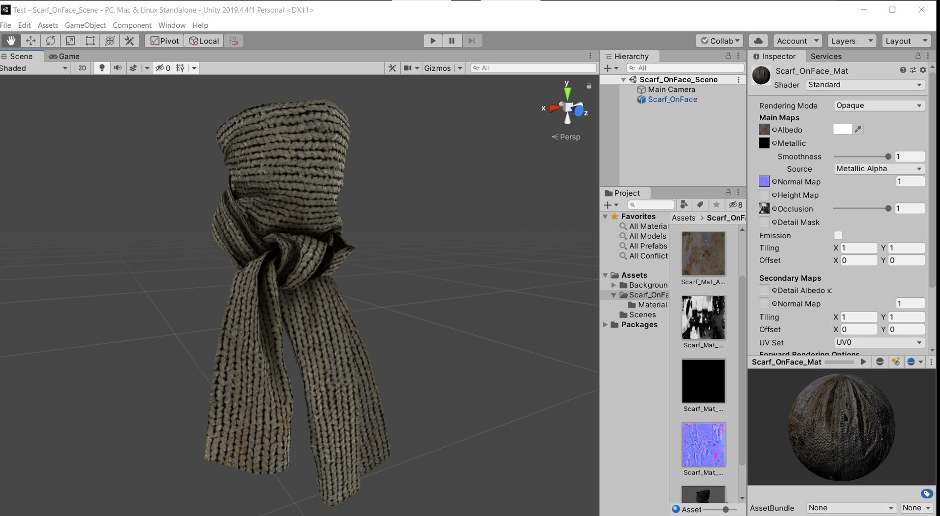 3D Dirty Scarf Face - TurboSquid 1598025