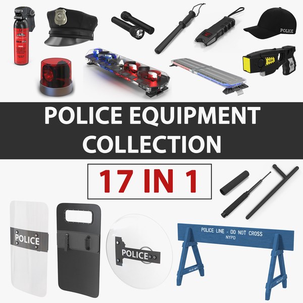 police equipment 3D model