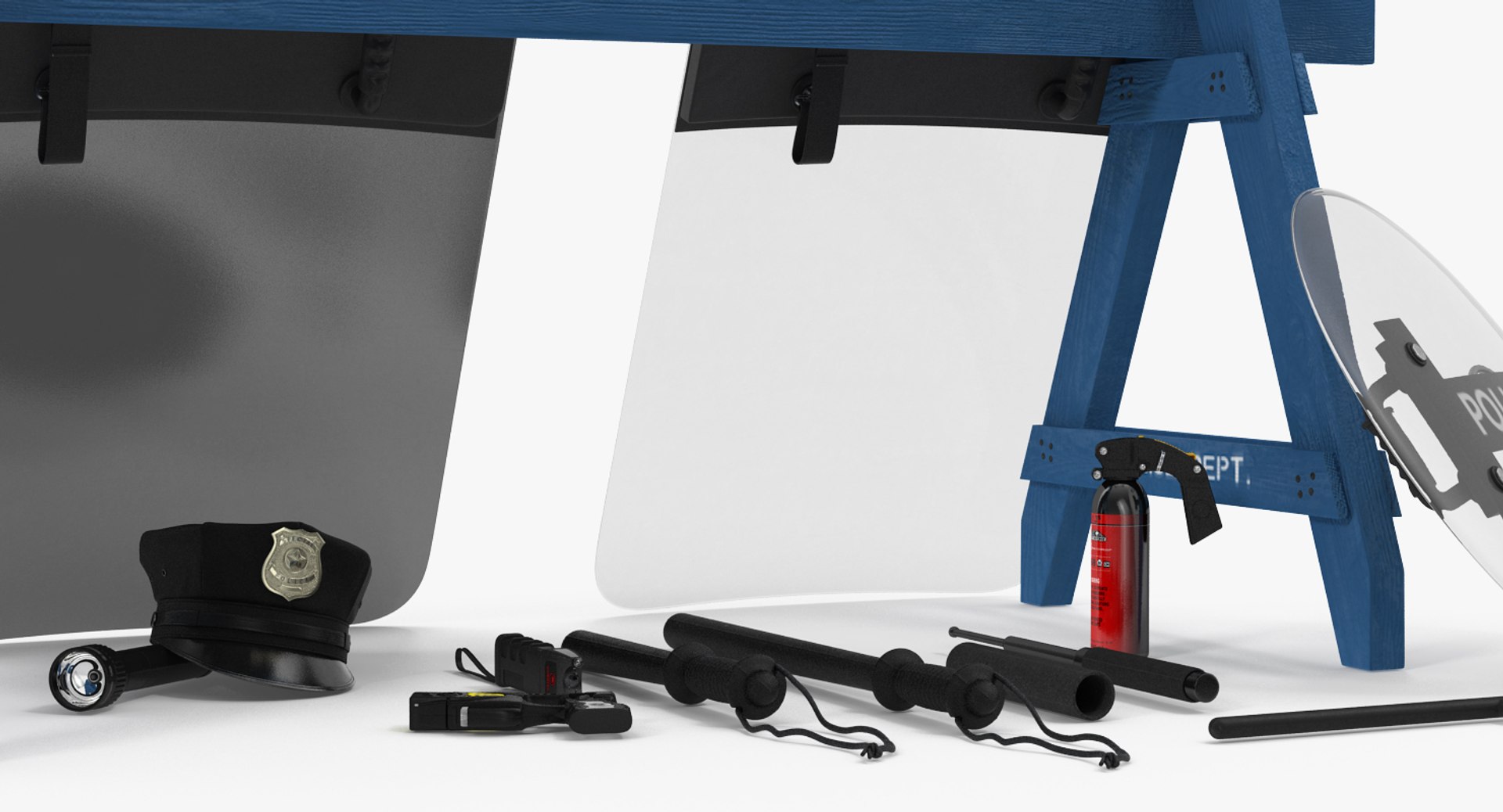 police equipment 3D model https://p.turbosquid.com/ts-thumb/LK/2IoUzG/Qz8U8ZMm/policeequipmentcollectionmb3dmodels05/jpg/1504553100/1920x1080/fit_q87/4ef3cbe720917e4863e0ee2a826874a6c3f5bf32/policeequipmentcollectionmb3dmodels05.jpg