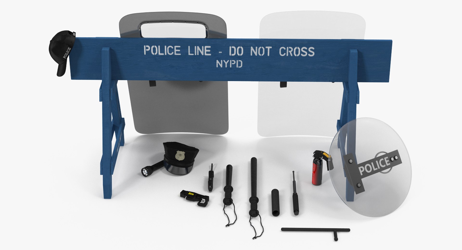 police equipment 3D model https://p.turbosquid.com/ts-thumb/LK/2IoUzG/UmyYiwlv/policeequipmentcollectionmb3dmodels02/jpg/1504553100/1920x1080/fit_q87/883cd22f2fffc4aa964c61e3af586fcda5ee619b/policeequipmentcollectionmb3dmodels02.jpg