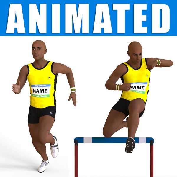 3D Athlete Actions - Hurdles model