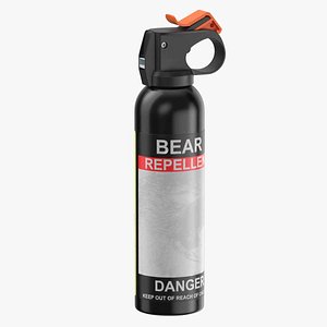 Camping Gear Bear Spray 001 Clean and Dirty 3D model