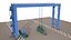 Location Scene Crane Load Container To Track