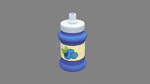 3D Cartoon seasoning - blueberry jam - juice model