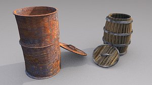 3D two type barrels model