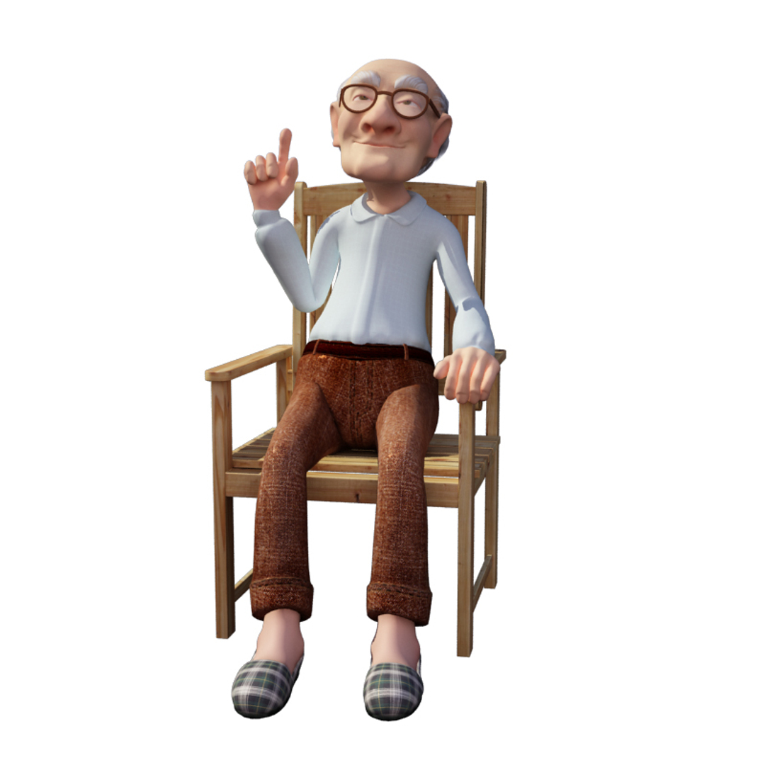 Dancing Old Man 3d Model