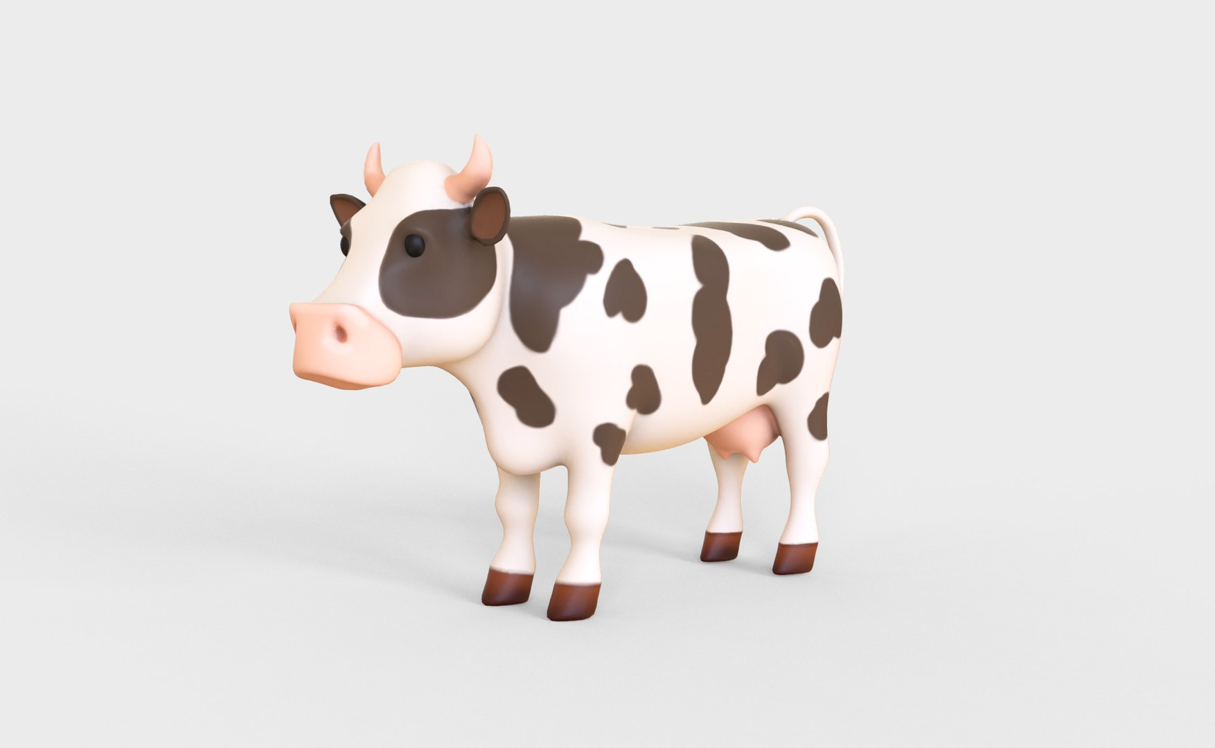 3D Cartoon Cow Animal 3D Model For Cartoon Characters Model ...