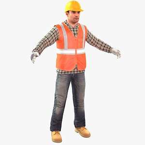 3D construction worker standard 2020