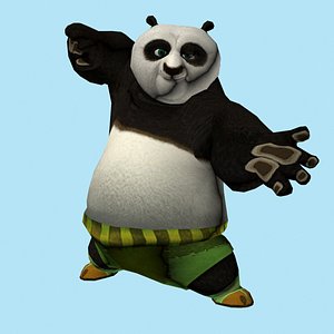 3D animal mammals panda model