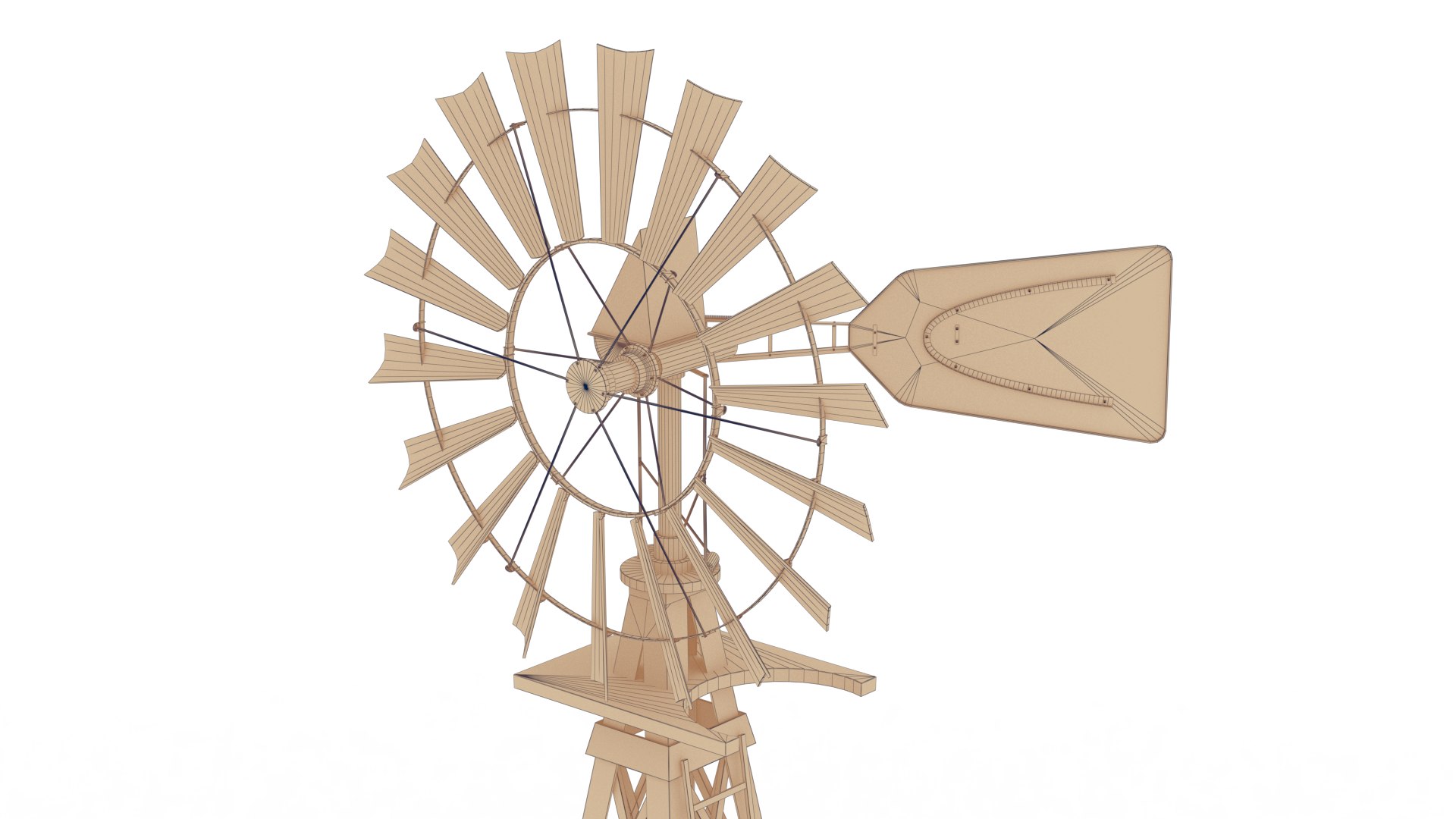Wooden Western Farm S Windmill Model - TurboSquid 2165760