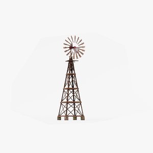 Wooden Western Farm s Windmill