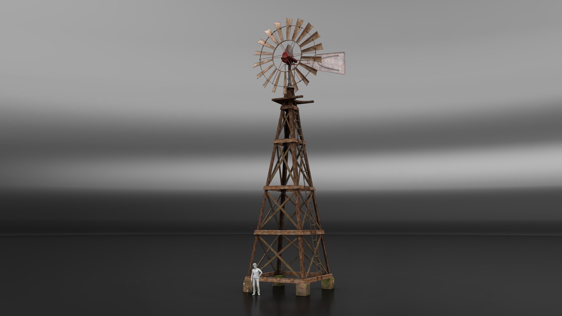 Wooden Western Farm S Windmill Model - TurboSquid 2165760