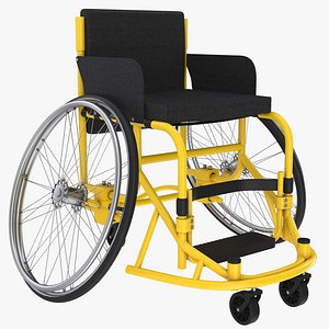 3D Sport Wheelchair 3D Model model