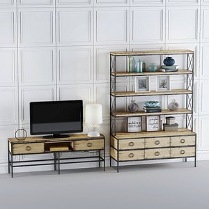 - tv unit set 3D model