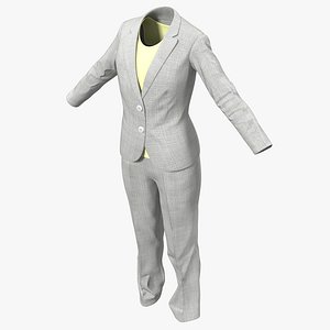 Women Workwear Suit 2 3D Model