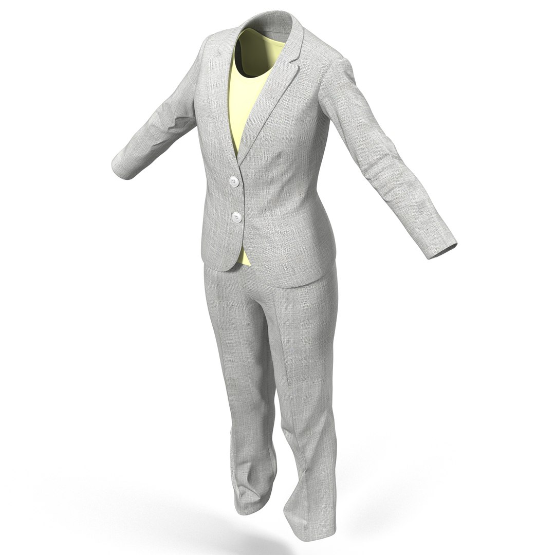 Women Workwear Suit 2 3D Model 3D model preview