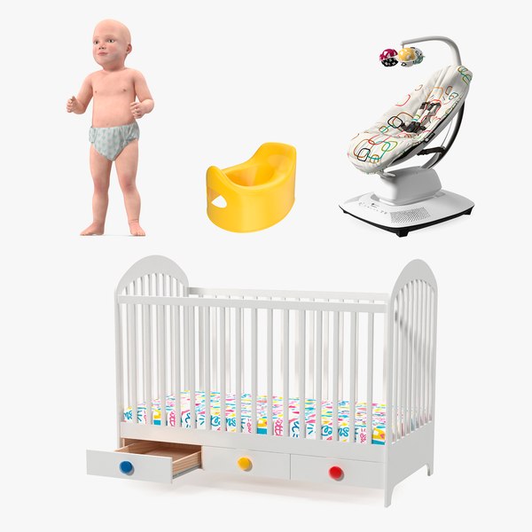 Baby Boy with Child Accessories Collection 4 3D model