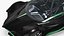 La futura auto da corsa nera attrezzata per Cinema 4D