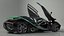 La futura auto da corsa nera attrezzata per Cinema 4D