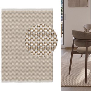 Benuta Wool Rug Laura Beige 3D model