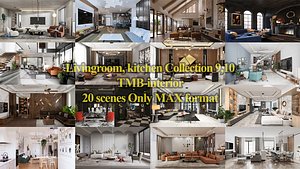20 scenes Livingroom-kitchen only MAX format TMB collection 9 - 10