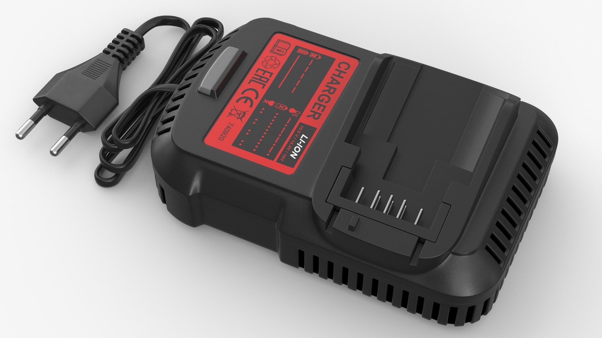 Drill Power Battery and Charger 3D Model $49 - .3ds .obj .ma .lwo