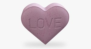 heart shaped pill model