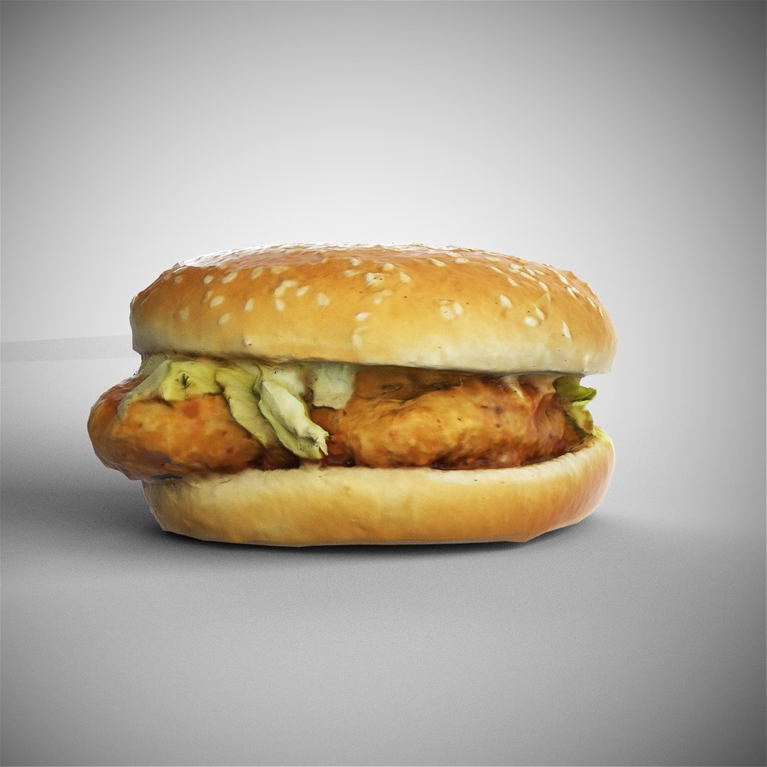 Scanned Mcchicken Burger 3D - TurboSquid 1423092