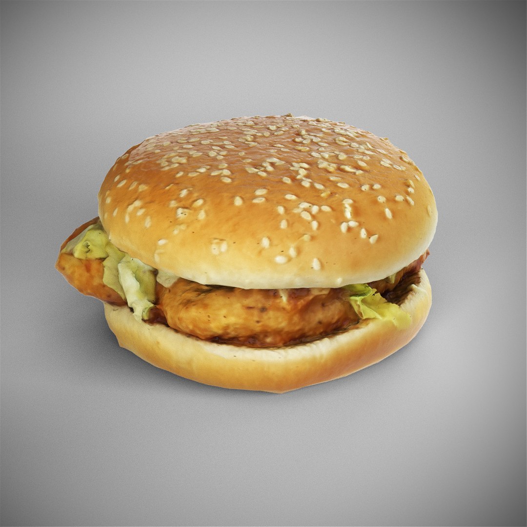 Scanned Mcchicken Burger 3D - TurboSquid 1423092