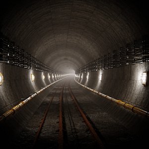 3D subway underground scene