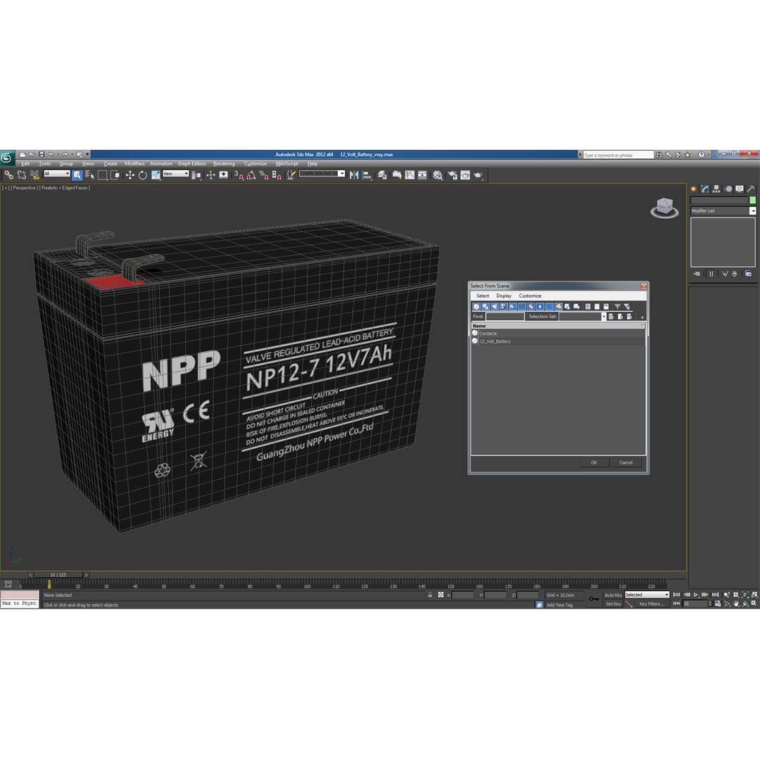 3ds Max 12 Volt Battery