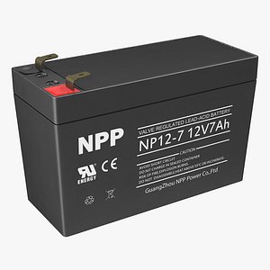 12 Volt Battery 3D Model