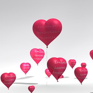 heart balloon 3D