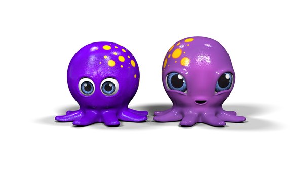 Cartoon octopus 3D model - TurboSquid 1392311