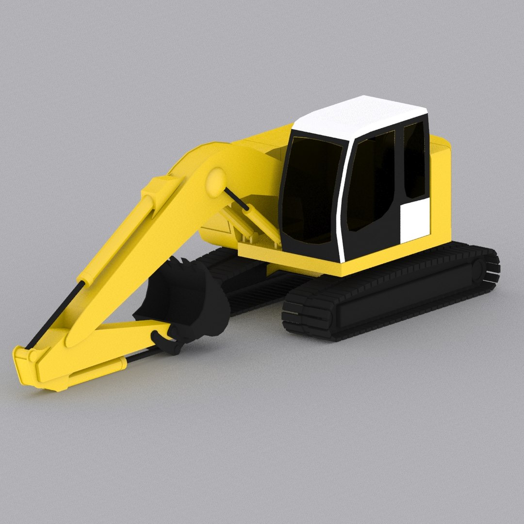 低聚履带式挖掘机r924紧凑型秋千3d模型 - turbosquid 844180
