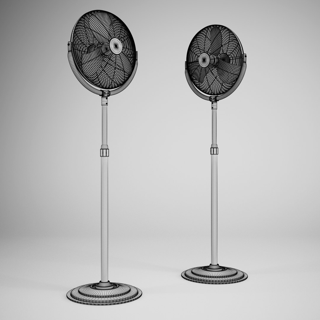3ds Max Floor Standing Fan 01