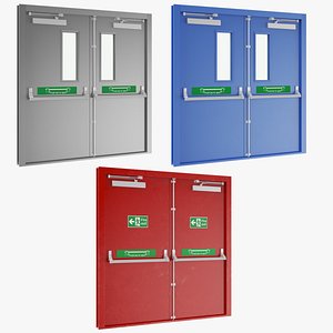 real exit doors 3D model