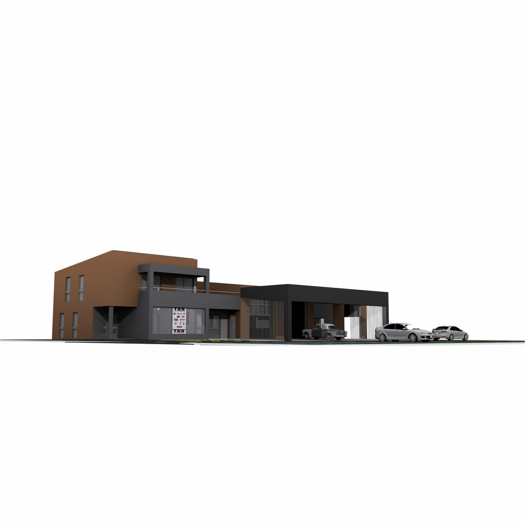 3d Model Building Car Workshop