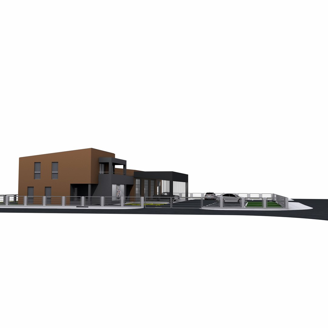 3d Model Building Car Workshop