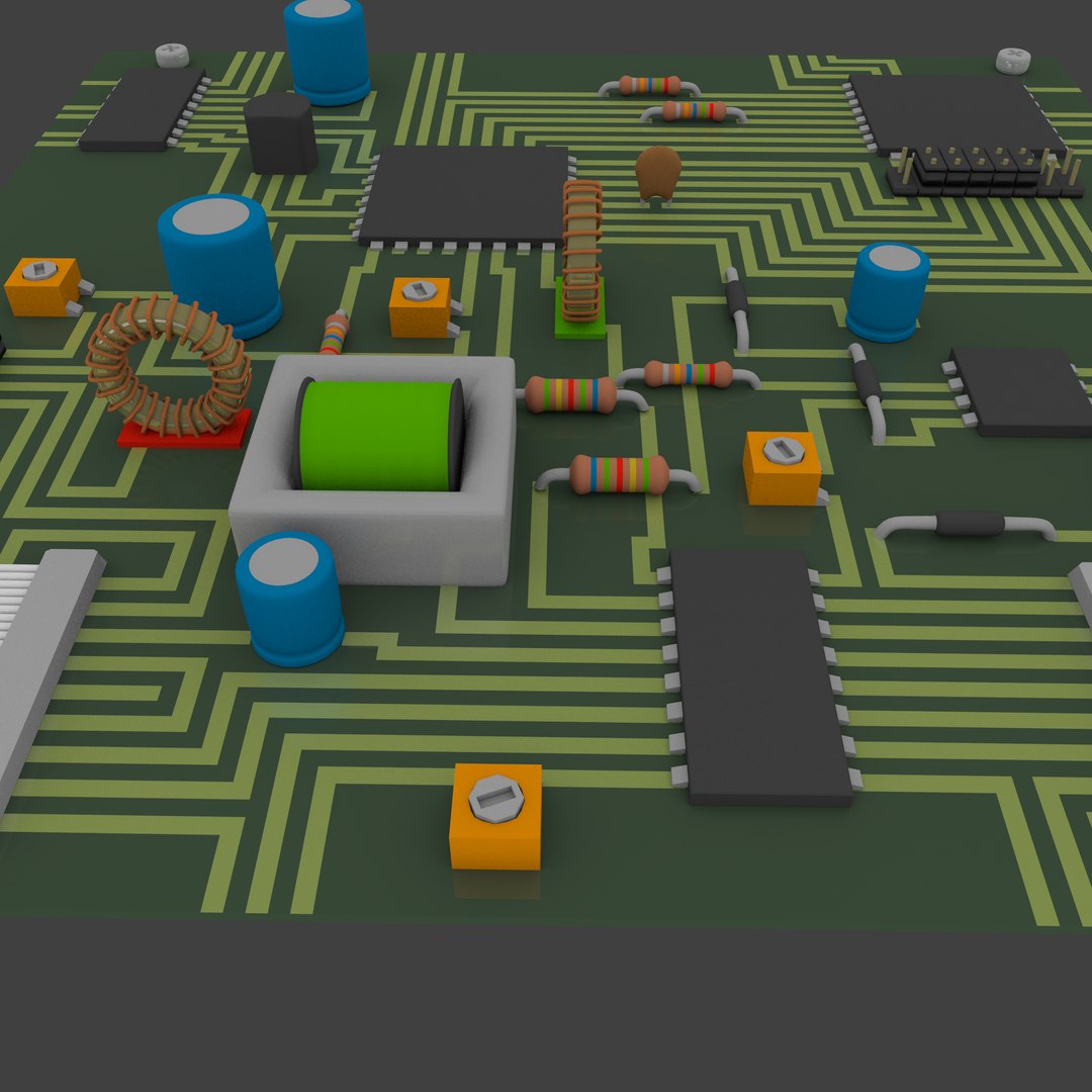 Free 3D Circuit Board Model - TurboSquid 1279126