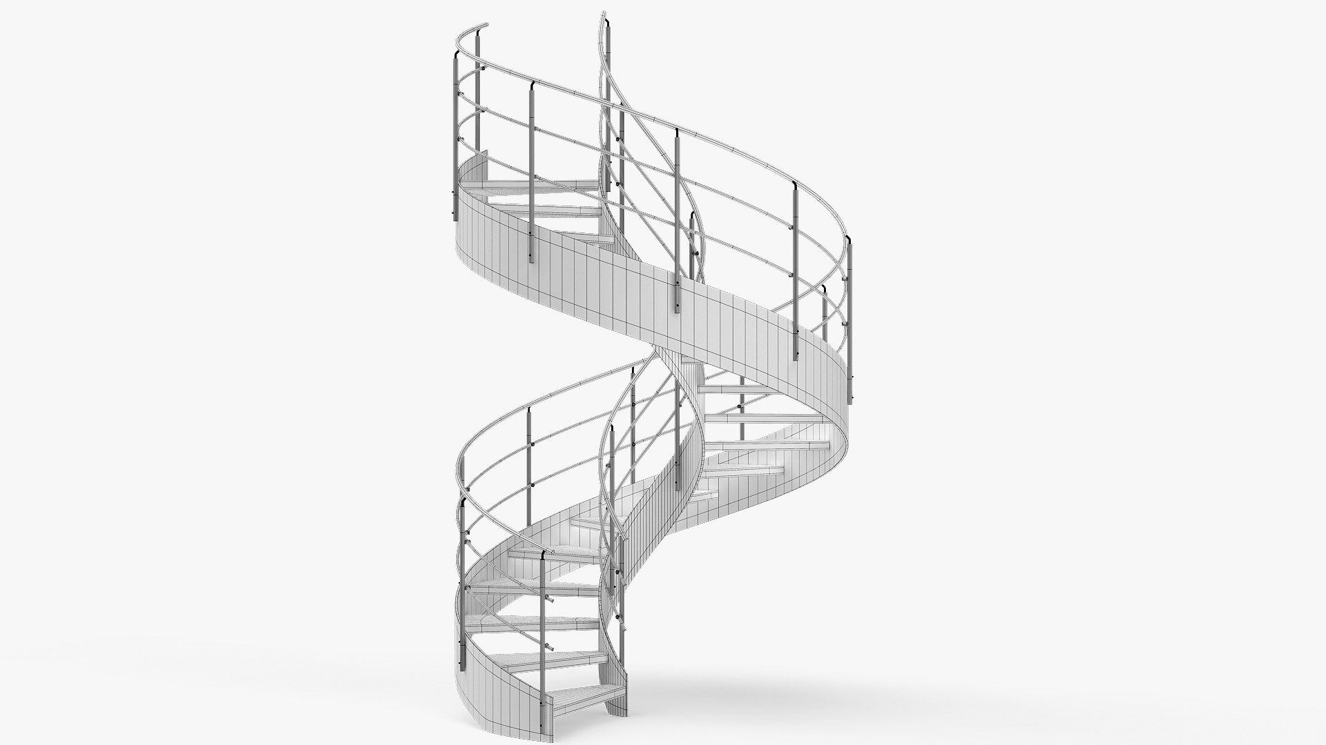 Spiral stair staircase 3D model - TurboSquid 1612347