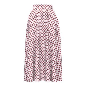 3D Fashionable Long Skirt Design