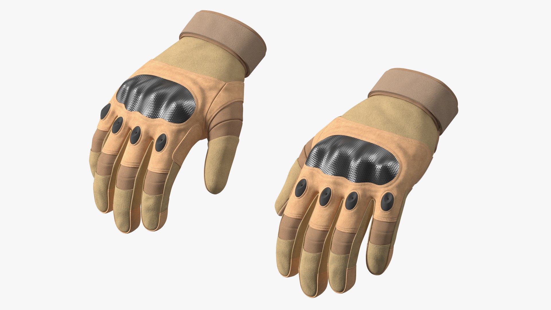Protective Gloves Brown 3D model preview