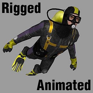 diver games realtime 3d model
